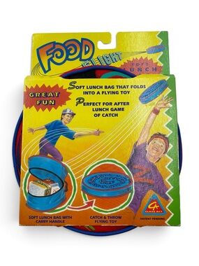 Vintage 90s Food Flight Lunch Bag Flying Disc Toy Class Act New In Package Rare